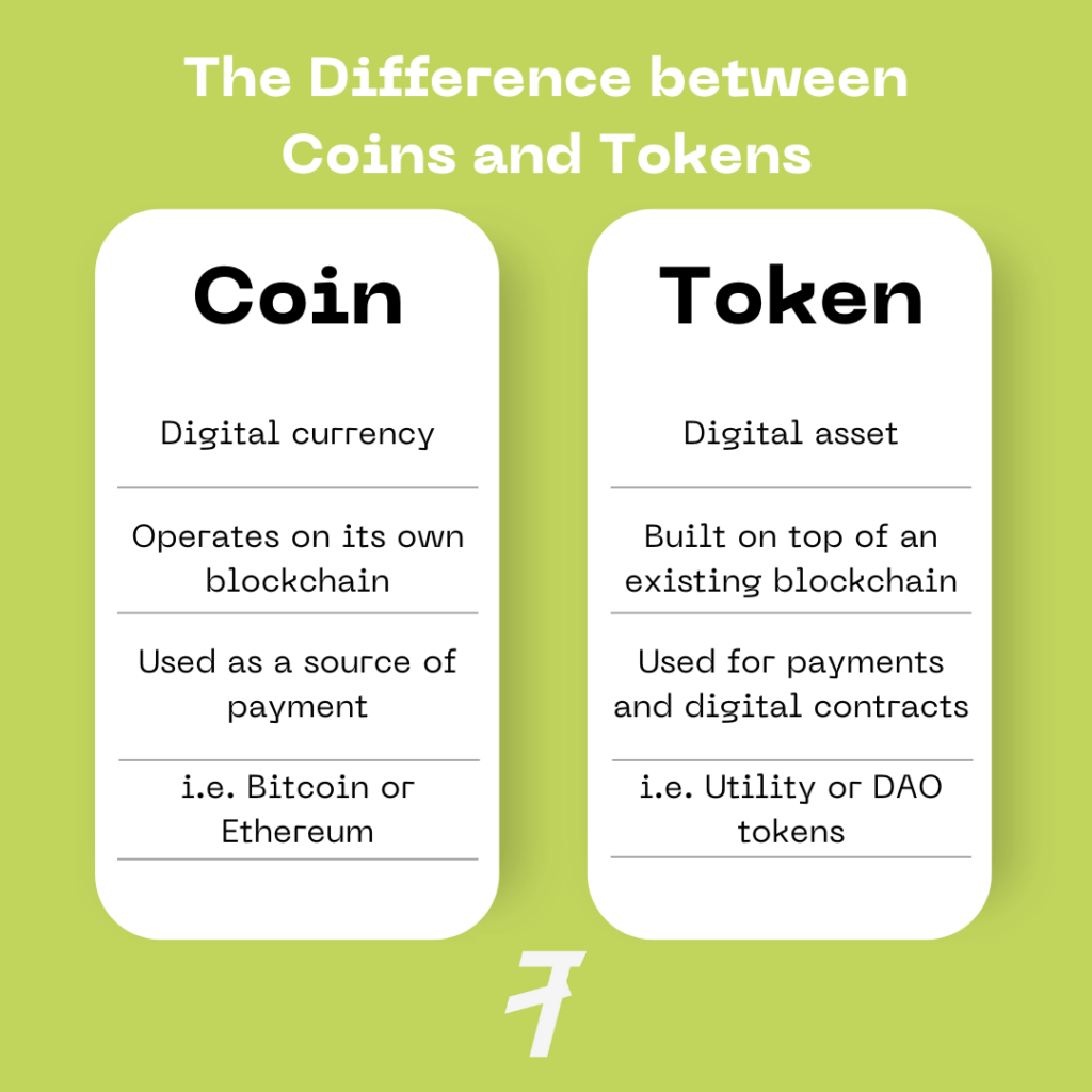 The Difference between Coins and Tokens