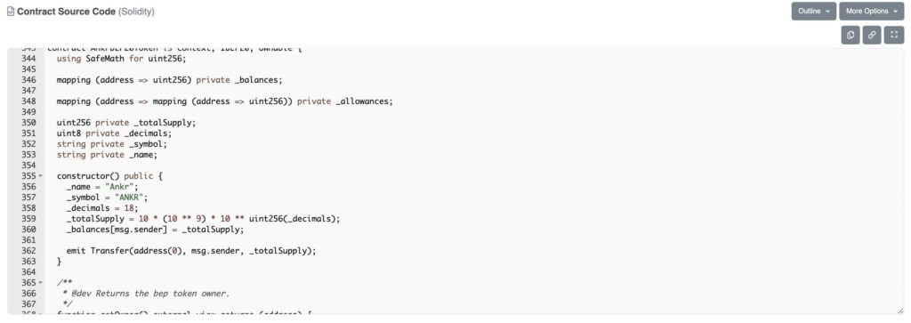 ANKR smart contract code