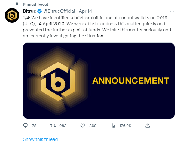 Bitrue Tweet