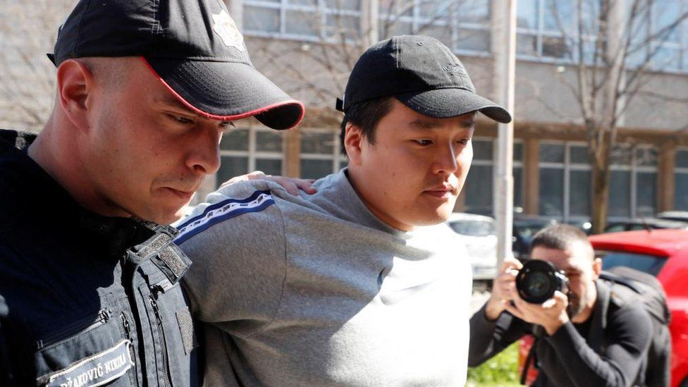 Do Kwon is taken to court in Podgorica, Montenegro, on March 24