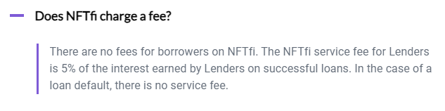 NFTfi Fees