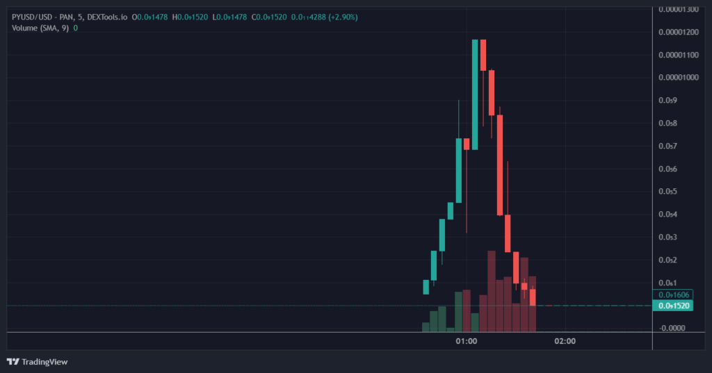 Fake PayPal USD Token Chart