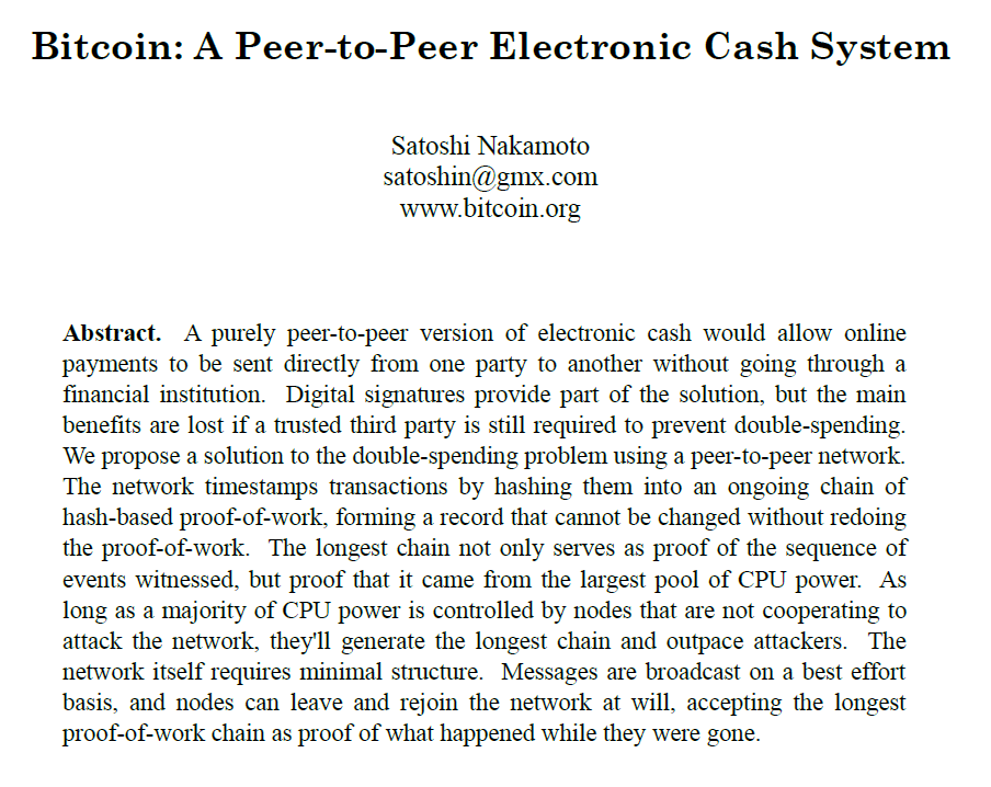 Bitcoin Whitepaper